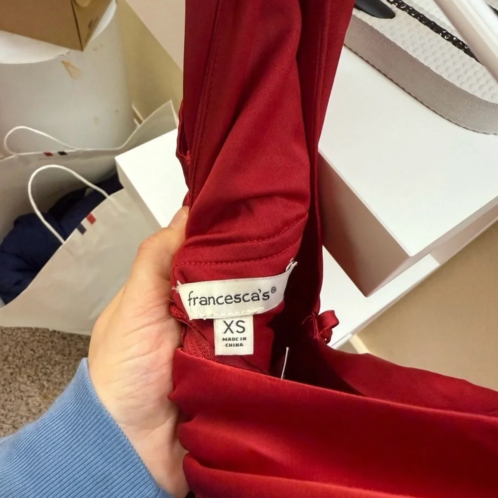 Francesca's Collections Red High-Low Dress - Picture 5 of 10